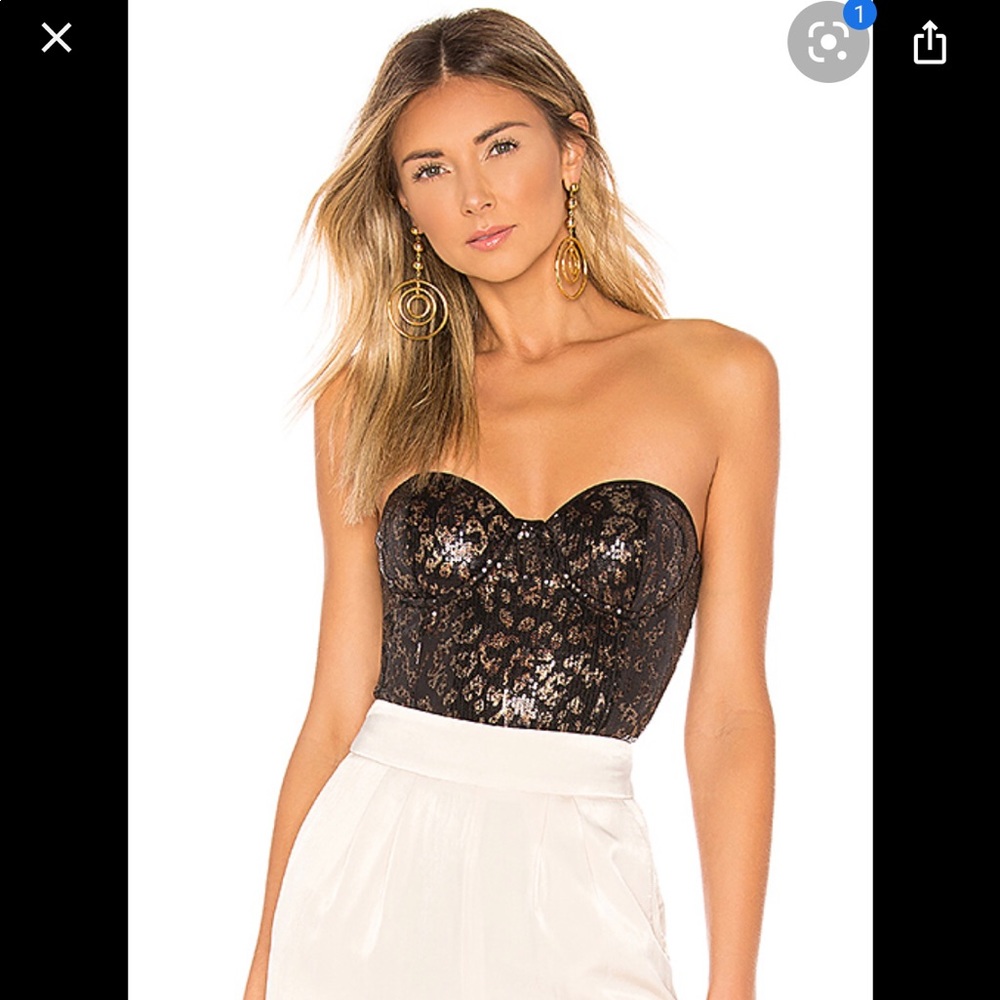 HOUSE OF HARLOW SPARKLY BODYSUIT